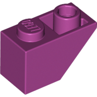 Lego kostka (kostička) 1x2 sklon (šikmá) 45° invertovaná, purpurová (6195504)